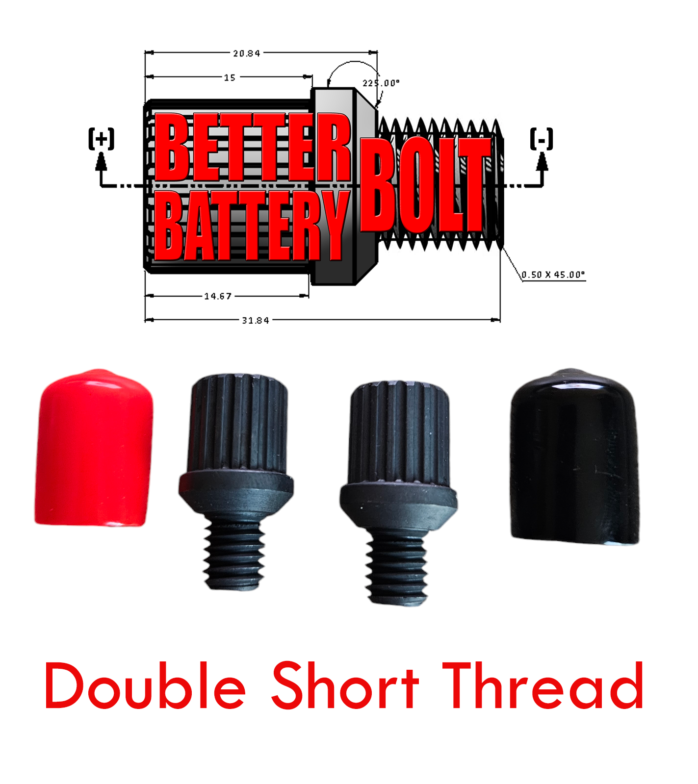 Side Post Terminal Better Battery Bolt GM Chevy 1 pair 19115561 3 8 x 16 Better Battery Bolt